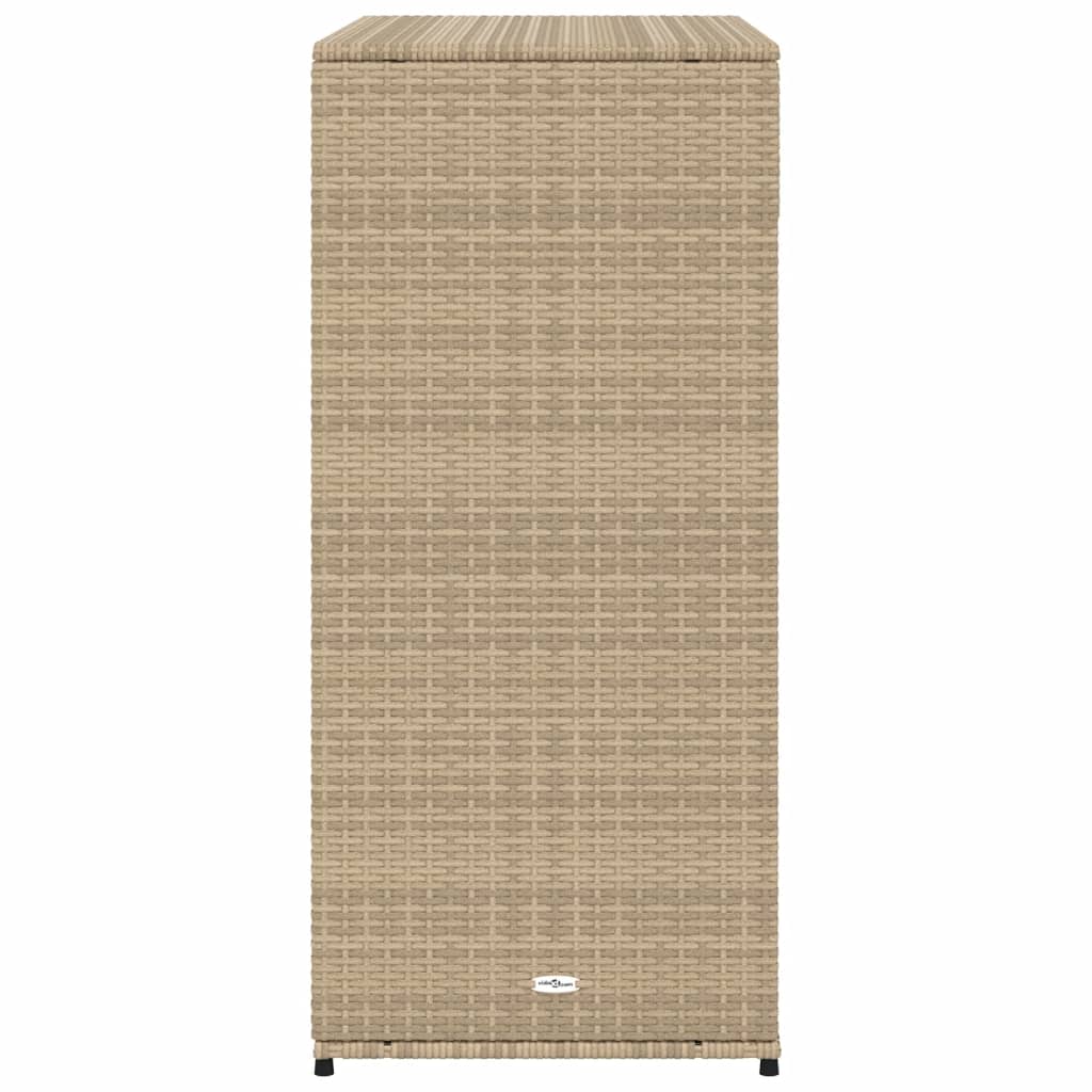 Tuinkast 105x55x113 cm poly rattan beige - Afbeelding 8