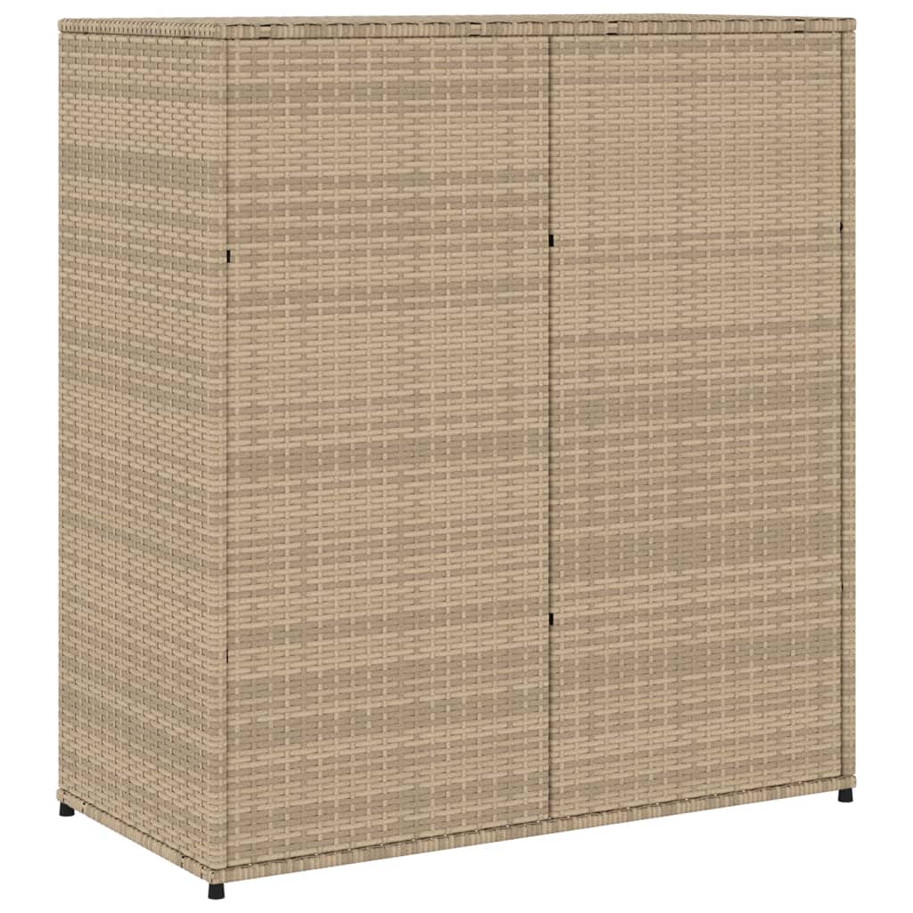 Tuinkast 105x55x113 cm poly rattan beige - Afbeelding 9