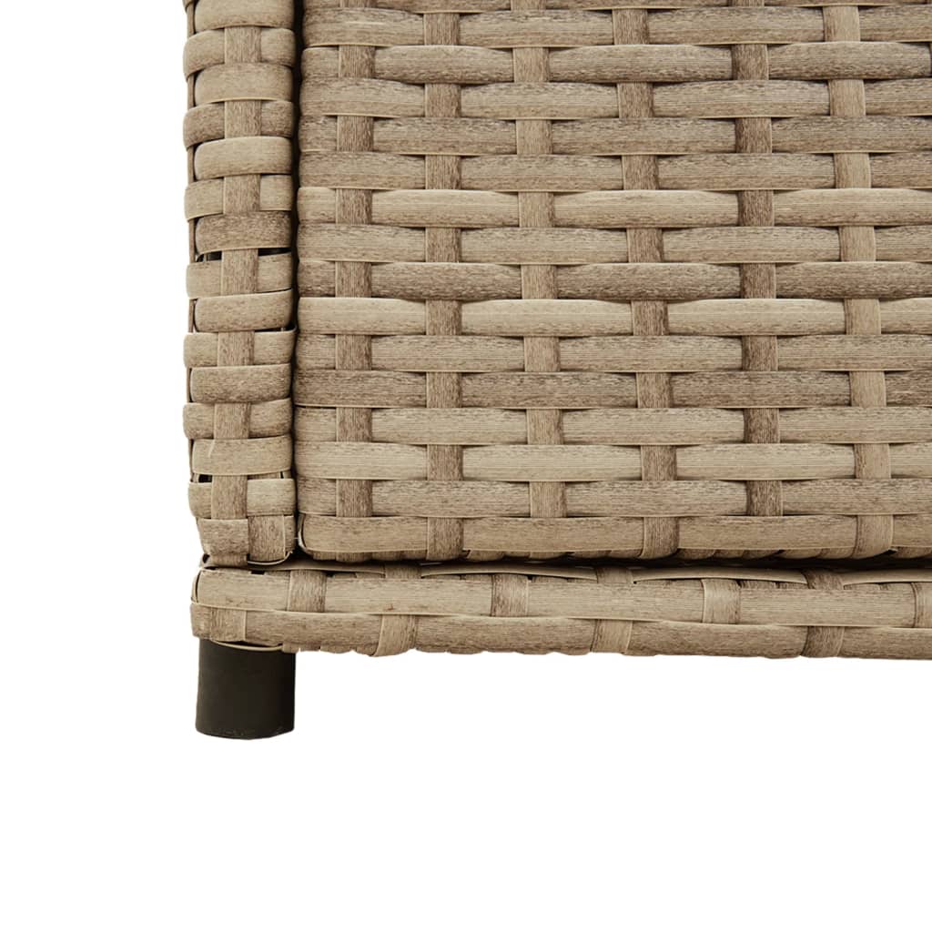 Tuinkast 105x55x113 cm poly rattan beige - Afbeelding 10