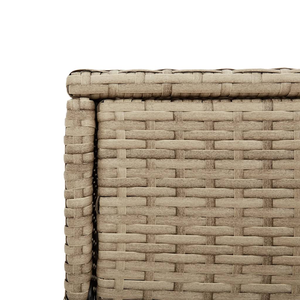 Tuinkast 105x55x113 cm poly rattan beige - Afbeelding 11
