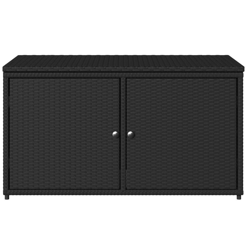 Tuinkast 110x55x60,5 cm poly rattan zwart - Afbeelding 7