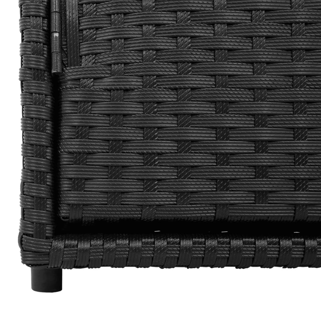 Tuinkast 110x55x60,5 cm poly rattan zwart - Afbeelding 10