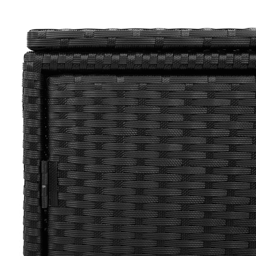 Tuinkast 110x55x60,5 cm poly rattan zwart - Afbeelding 11
