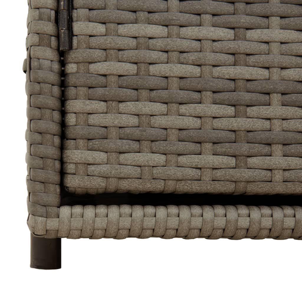 Tuinkast 110x55x60,5 cm poly rattan grijs - Afbeelding 9