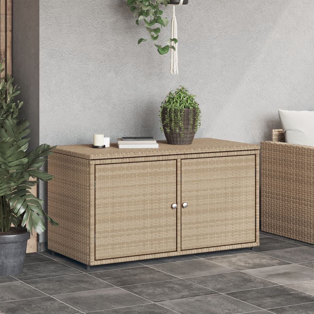 Tuinkast 110x55x60,5 cm poly rattan beige - Afbeelding 3