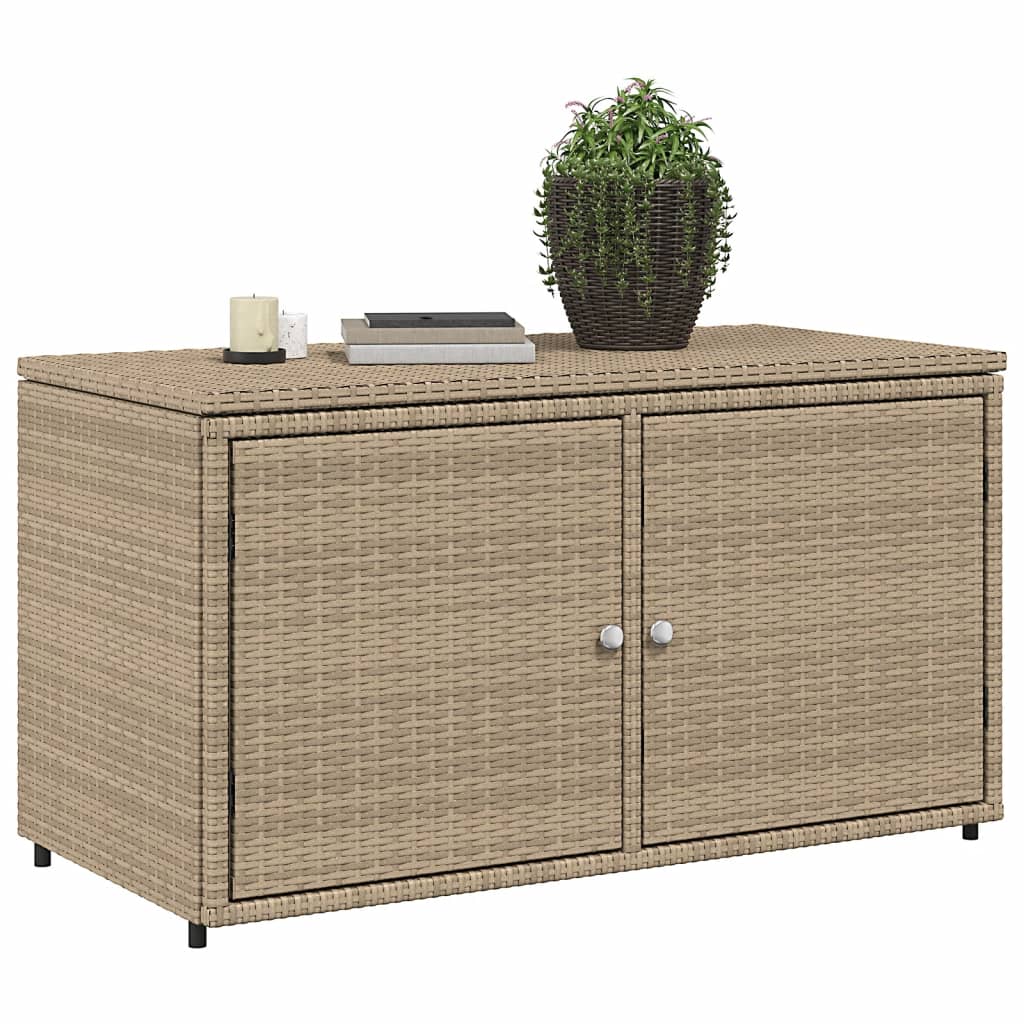 Tuinkast 110x55x60,5 cm poly rattan beige - Afbeelding 4