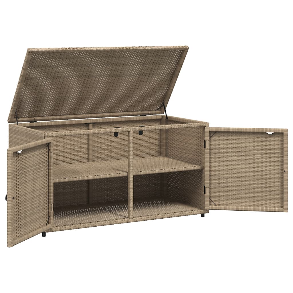 Tuinkast 110x55x60,5 cm poly rattan beige - Afbeelding 6