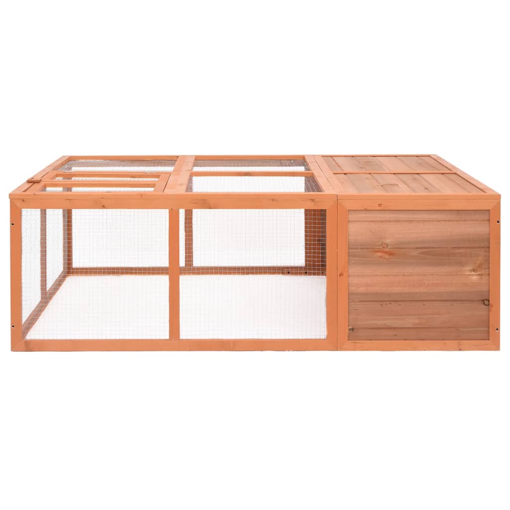Dierenhok voor buiten 150x100x50 cm massief vurenhout - Afbeelding 2