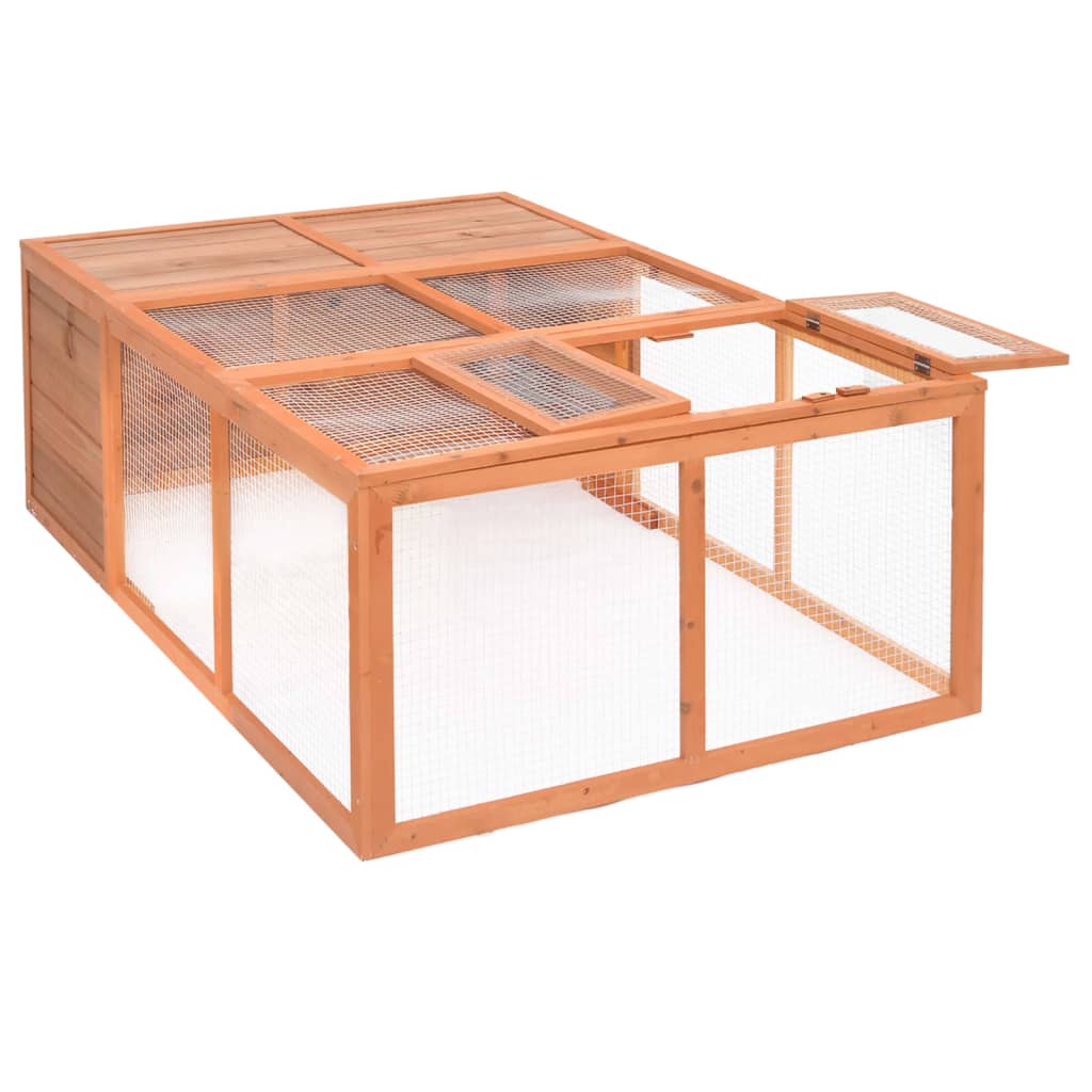 Dierenhok voor buiten 150x100x50 cm massief vurenhout - Afbeelding 3