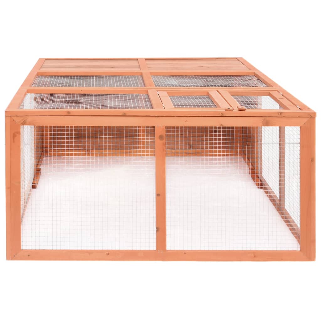 Dierenhok voor buiten 150x100x50 cm massief vurenhout - Afbeelding 4