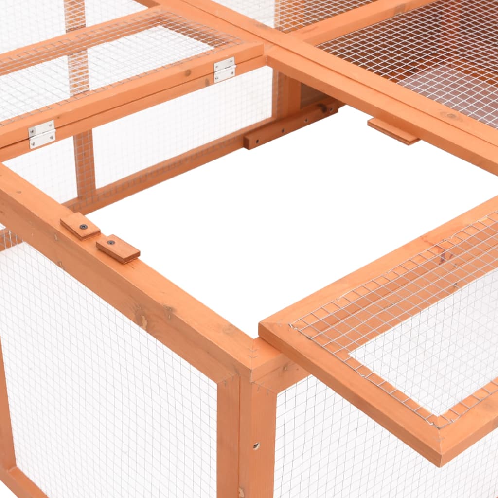 Dierenhok voor buiten 150x100x50 cm massief vurenhout - Afbeelding 5