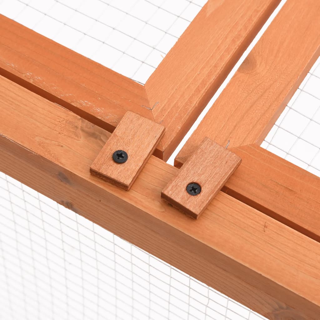 Dierenhok voor buiten 150x100x50 cm massief vurenhout - Afbeelding 6