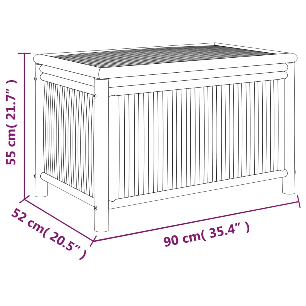 Tuinbox 90x52x55 cm bamboe - Afbeelding 8