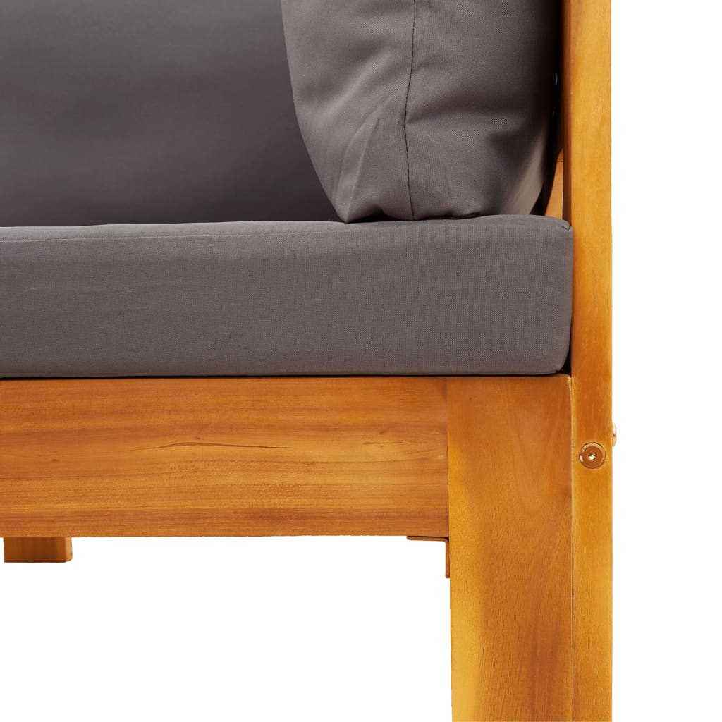 10-delige Loungeset met kussens massief acaciahout - Afbeelding 8