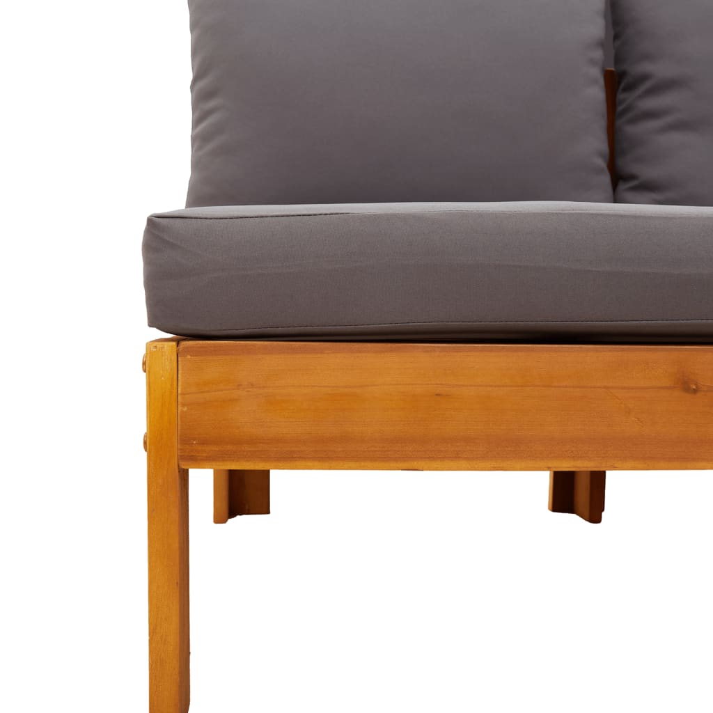 10-delige Loungeset met kussens massief acaciahout - Afbeelding 9