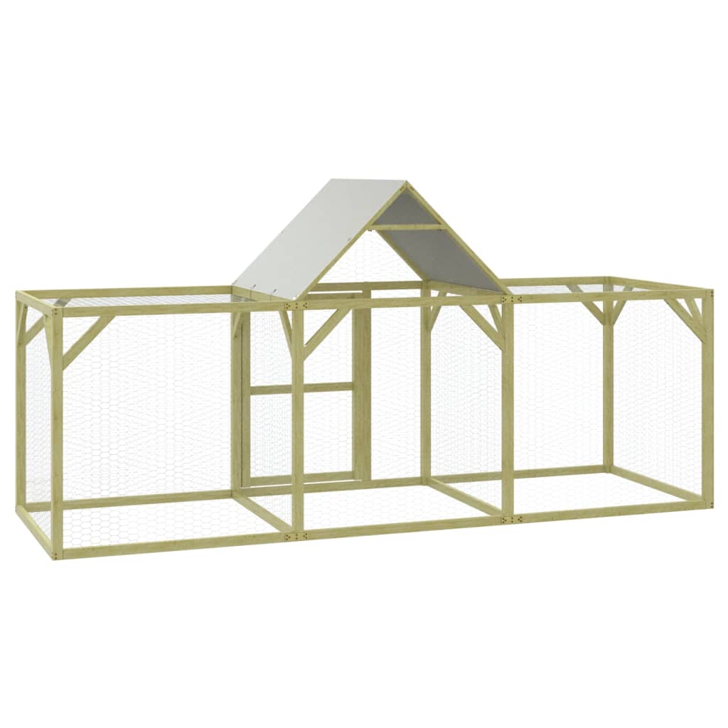 Kippenhok 300x100x150 cm geïmpregneerd massief grenenhout - Afbeelding 4