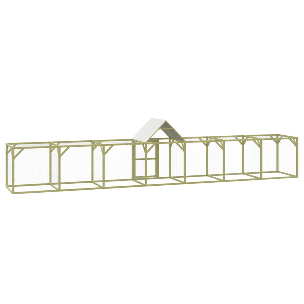 Kippenhok 700x100x150 cm geïmpregneerd massief grenenhout - Afbeelding 5