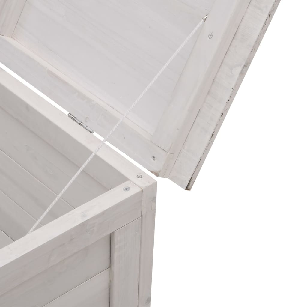 Tuinbox 150x50x56,5 cm massief vurenhout wit - Afbeelding 7
