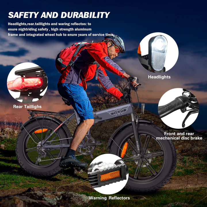 ENGWE EP-2 Pro - Fatbike 250W EU Version - Mat Grijs - Afbeelding 3