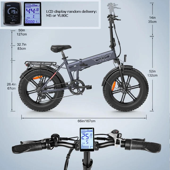 ENGWE EP-2 Pro - Fatbike 250W EU Version - Mat Grijs - Afbeelding 7
