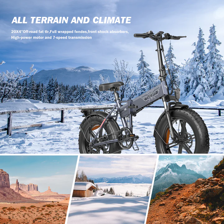 ENGWE EP-2 Pro - Fatbike 250W EU Version - Mat Grijs - Afbeelding 2