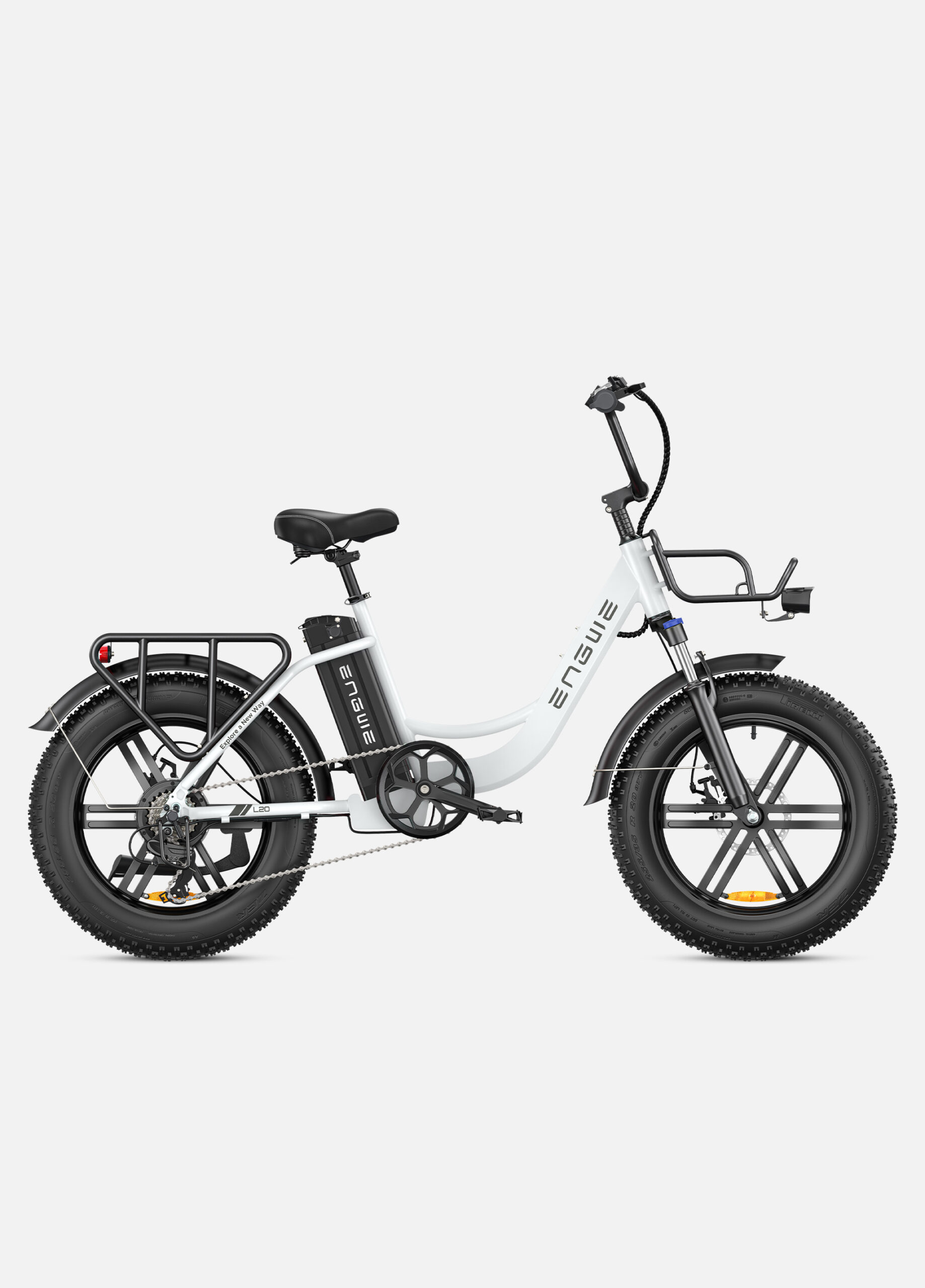 Engwe L20 Elektrische Fatbike EU Version 20inch 25km/h 250W Wit - 2024