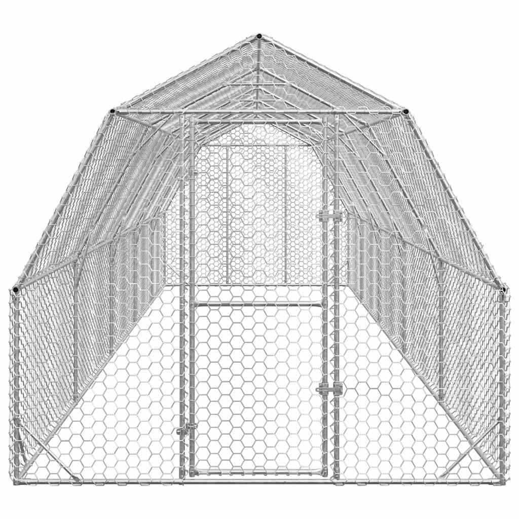Kippenren 2,5x10x2,25 m gegalvaniseerd staal - Afbeelding 2