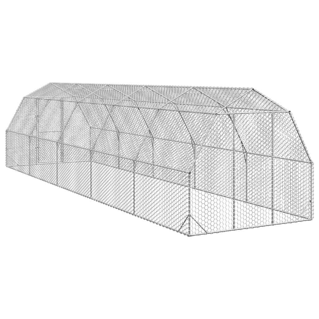 Kippenren 2,5x10x2,25 m gegalvaniseerd staal - Afbeelding 4