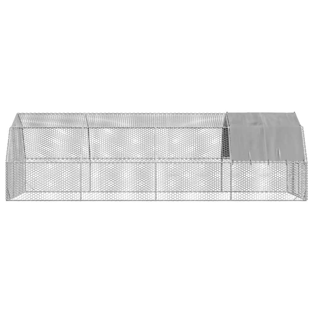 Kippenren met dak 2,5x8x2,25 m gegalvaniseerd staal - Afbeelding 3