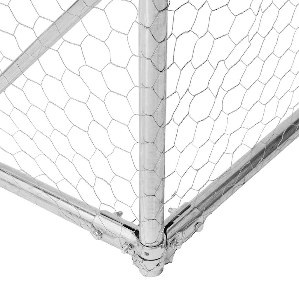 Kippenren met dak 2,5x12x2,25 m gegalvaniseerd staal - Afbeelding 5