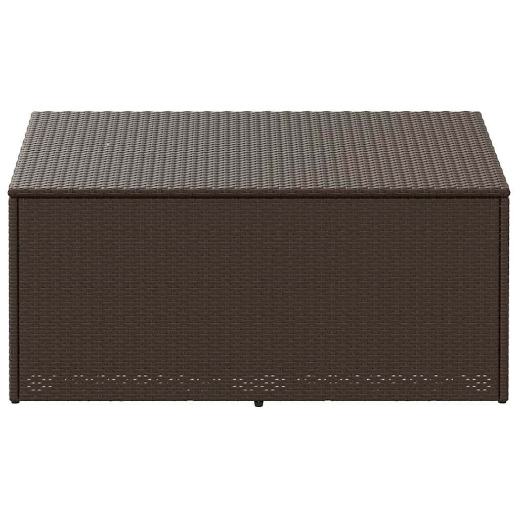 Tuinbox 110x50x58 cm poly rattan bruin - Afbeelding 4