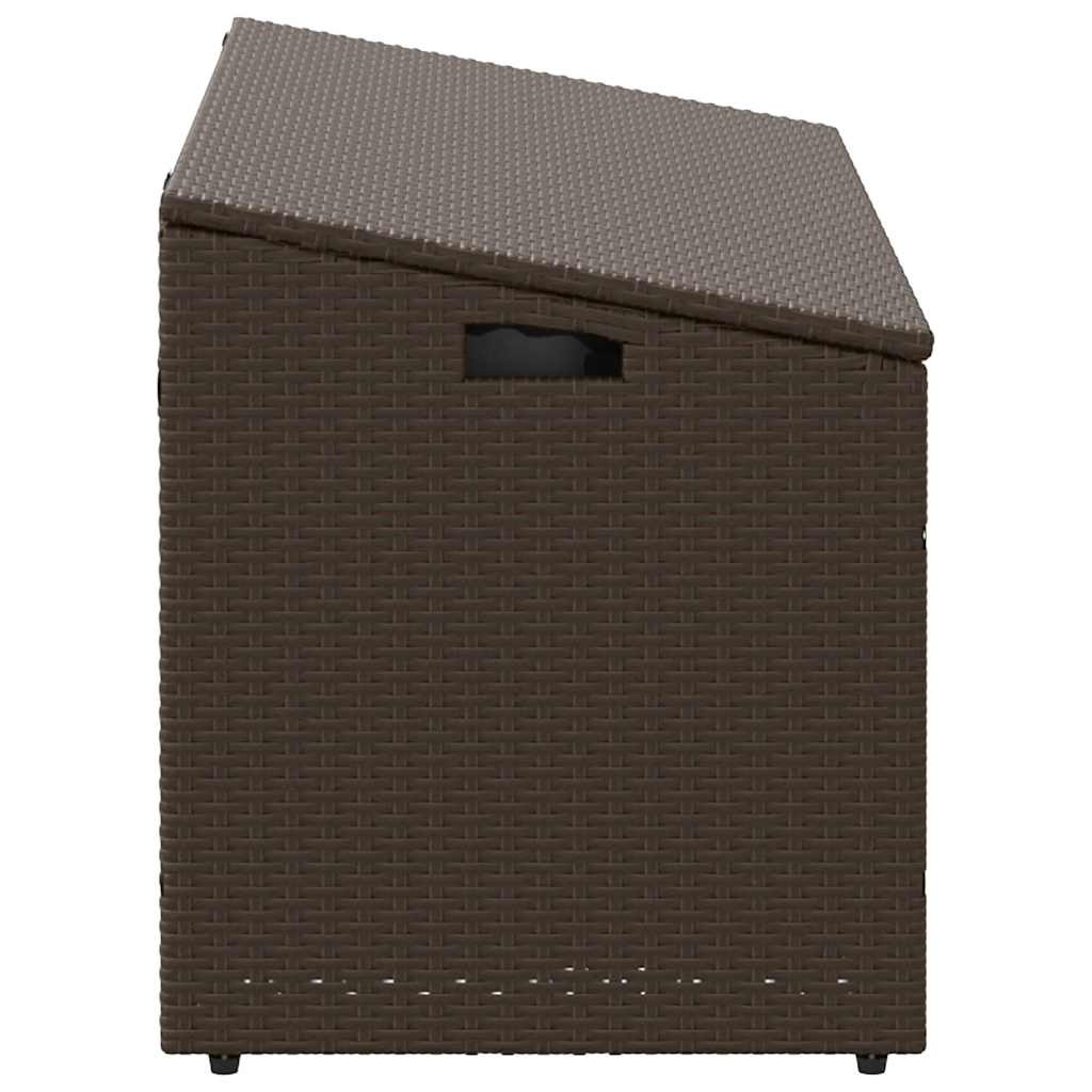 Tuinbox 110x50x58 cm poly rattan bruin - Afbeelding 5