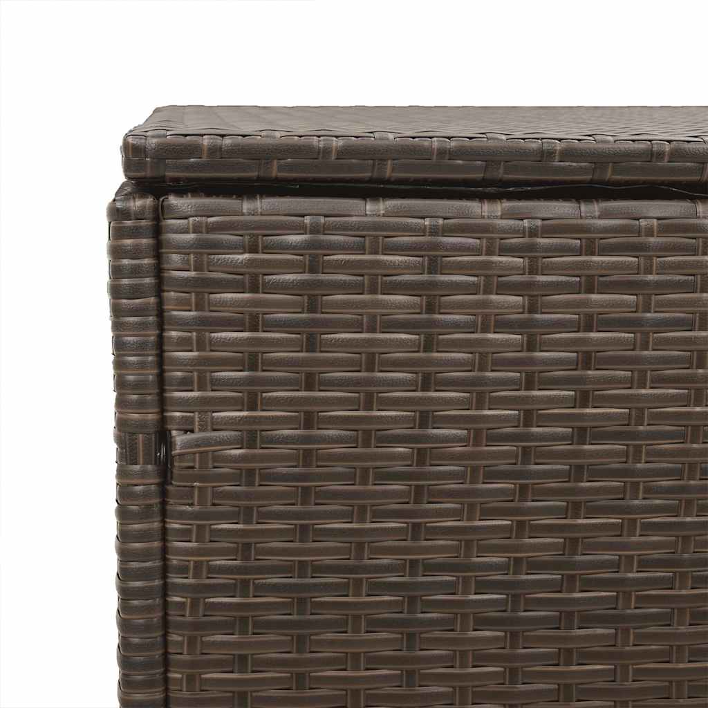 Tuinbox 110x50x58 cm poly rattan bruin - Afbeelding 8