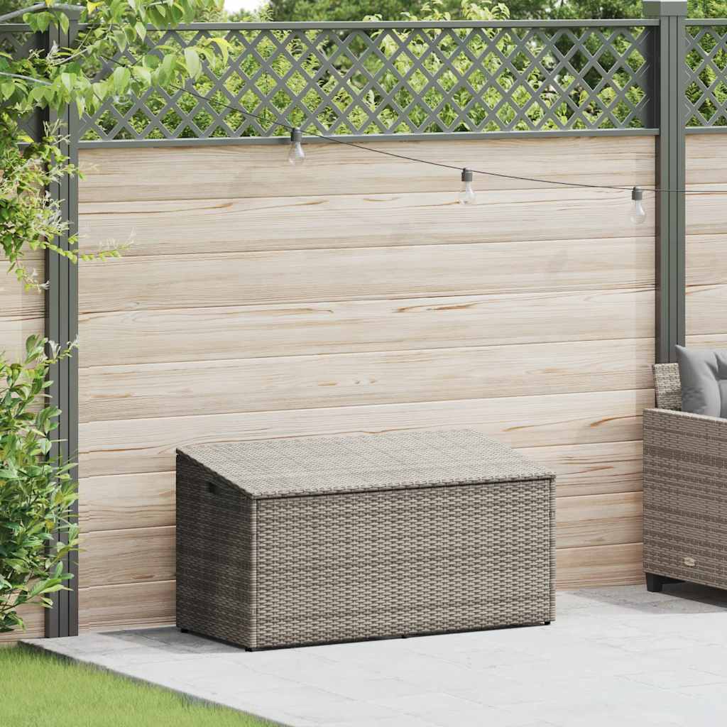 Tuinbox 110x50x58 cm poly rattan grijs - Afbeelding 2