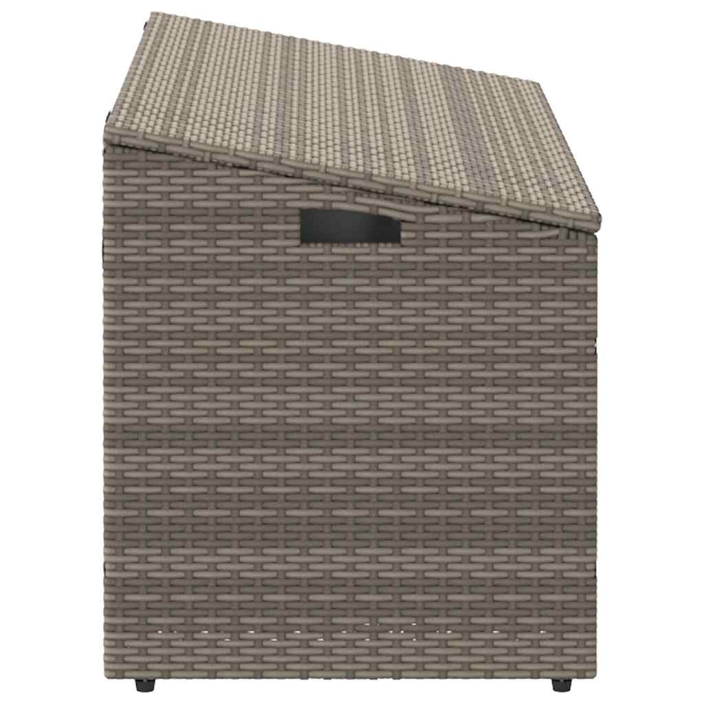 Tuinbox 110x50x58 cm poly rattan grijs - Afbeelding 5