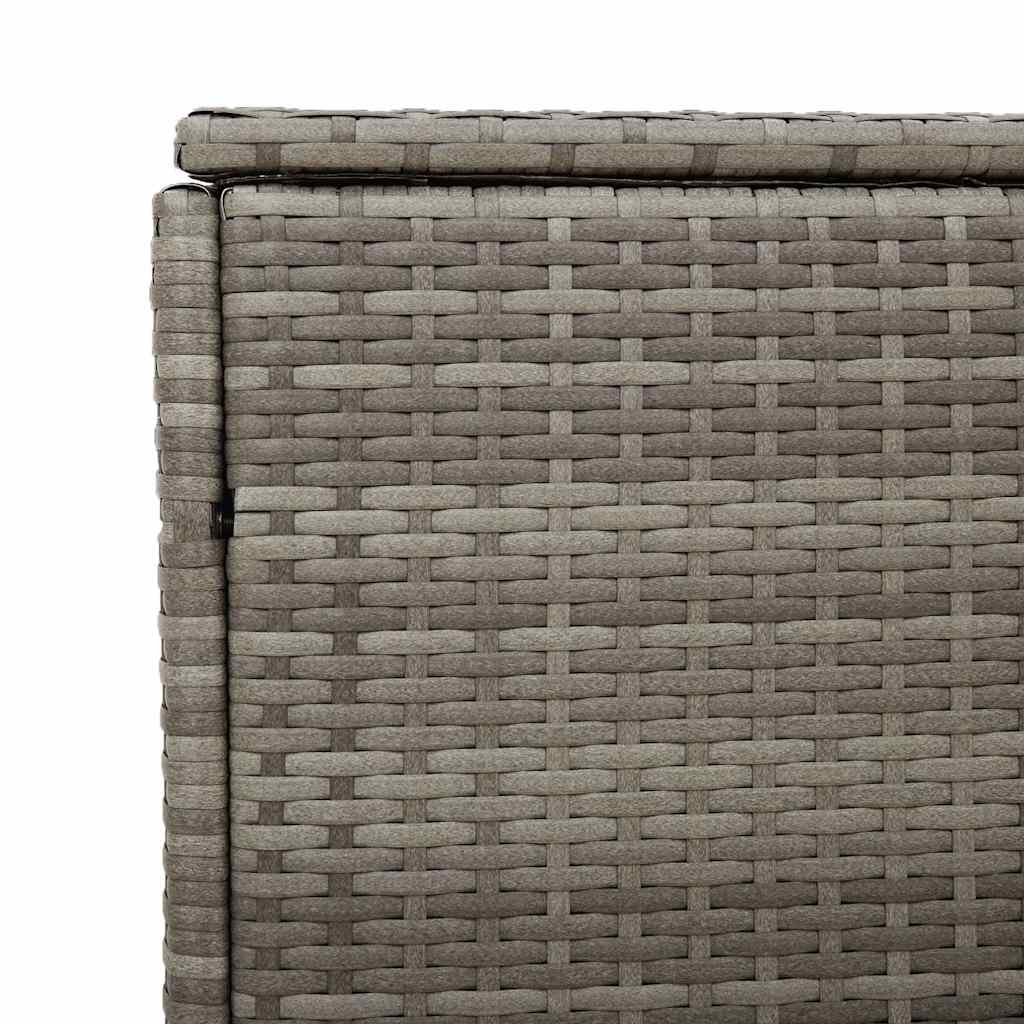 Tuinbox 110x50x58 cm poly rattan grijs - Afbeelding 8