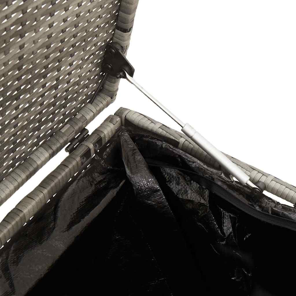 Tuinbox 110x50x58 cm poly rattan grijs - Afbeelding 9