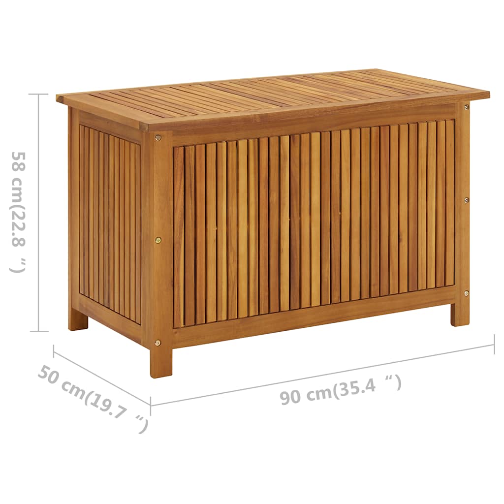 Tuinbox 90x50x58 cm massief acaciahout - Afbeelding 10