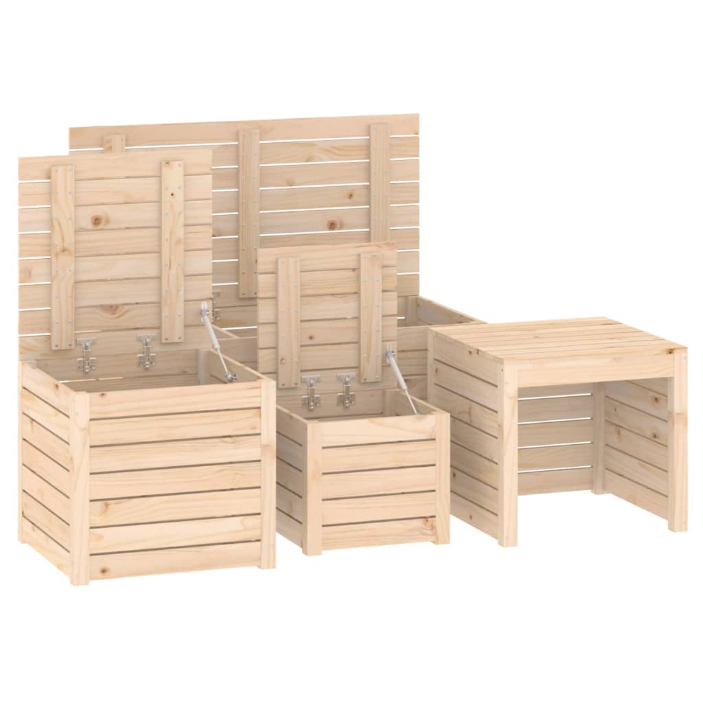 4-delige Tuinboxset massief grenenhout - Afbeelding 8