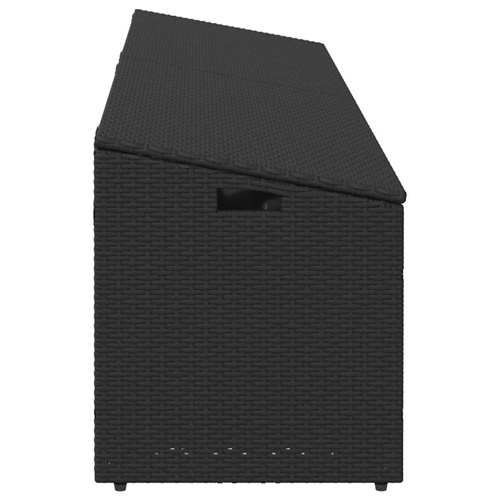 Tuinbox 220x50x58 cm poly rattan zwart - Afbeelding 5