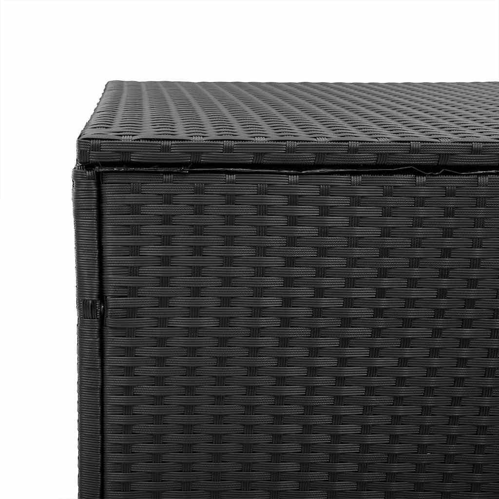 Tuinbox 220x50x58 cm poly rattan zwart - Afbeelding 8