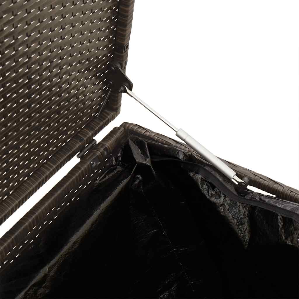 Tuinbox 220x50x58 cm poly rattan bruin - Afbeelding 9