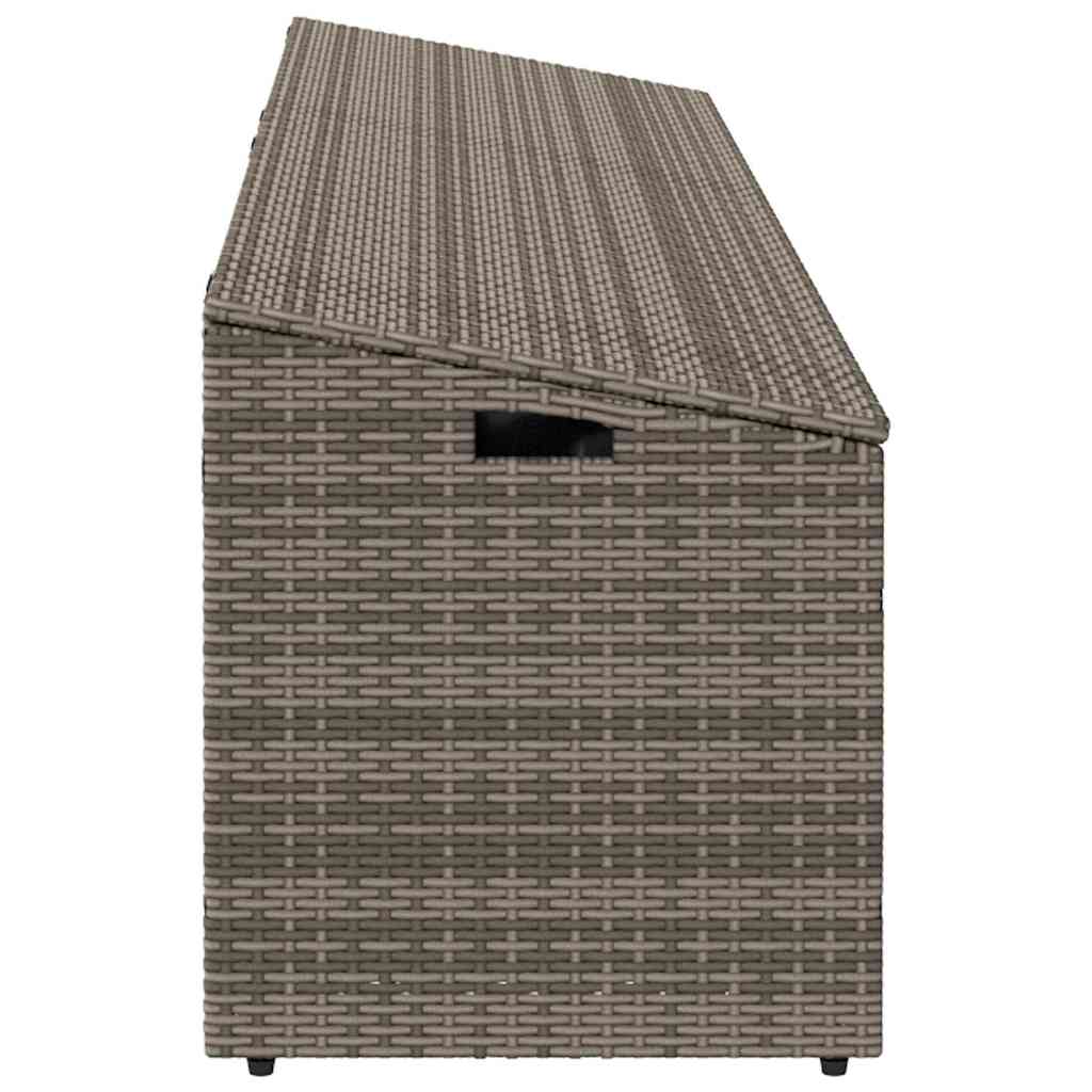 Tuinbox 220x50x58 cm poly rattan grijs - Afbeelding 5