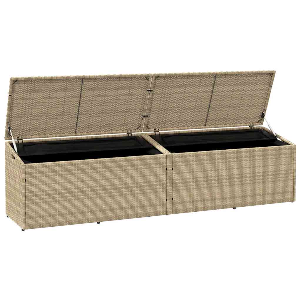 Tuinbox 220x50x58 cm poly rattan beige - Afbeelding 4