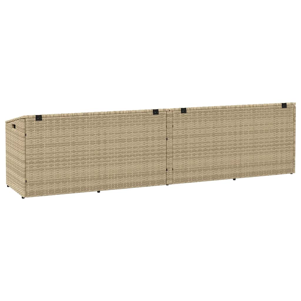 Tuinbox 220x50x58 cm poly rattan beige - Afbeelding 6