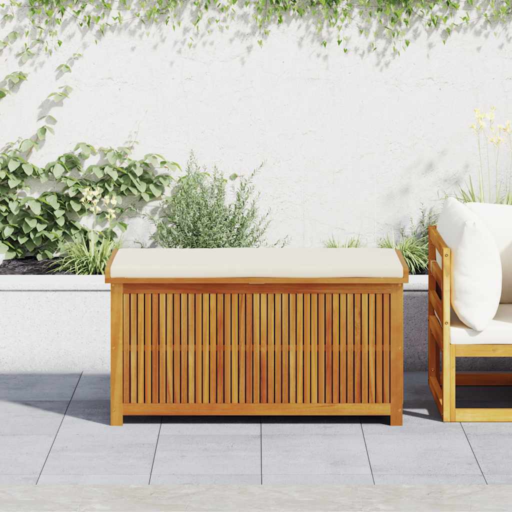 Opbergbox voor buiten 113x50x60,5 cm massief acaciahout - Afbeelding 3