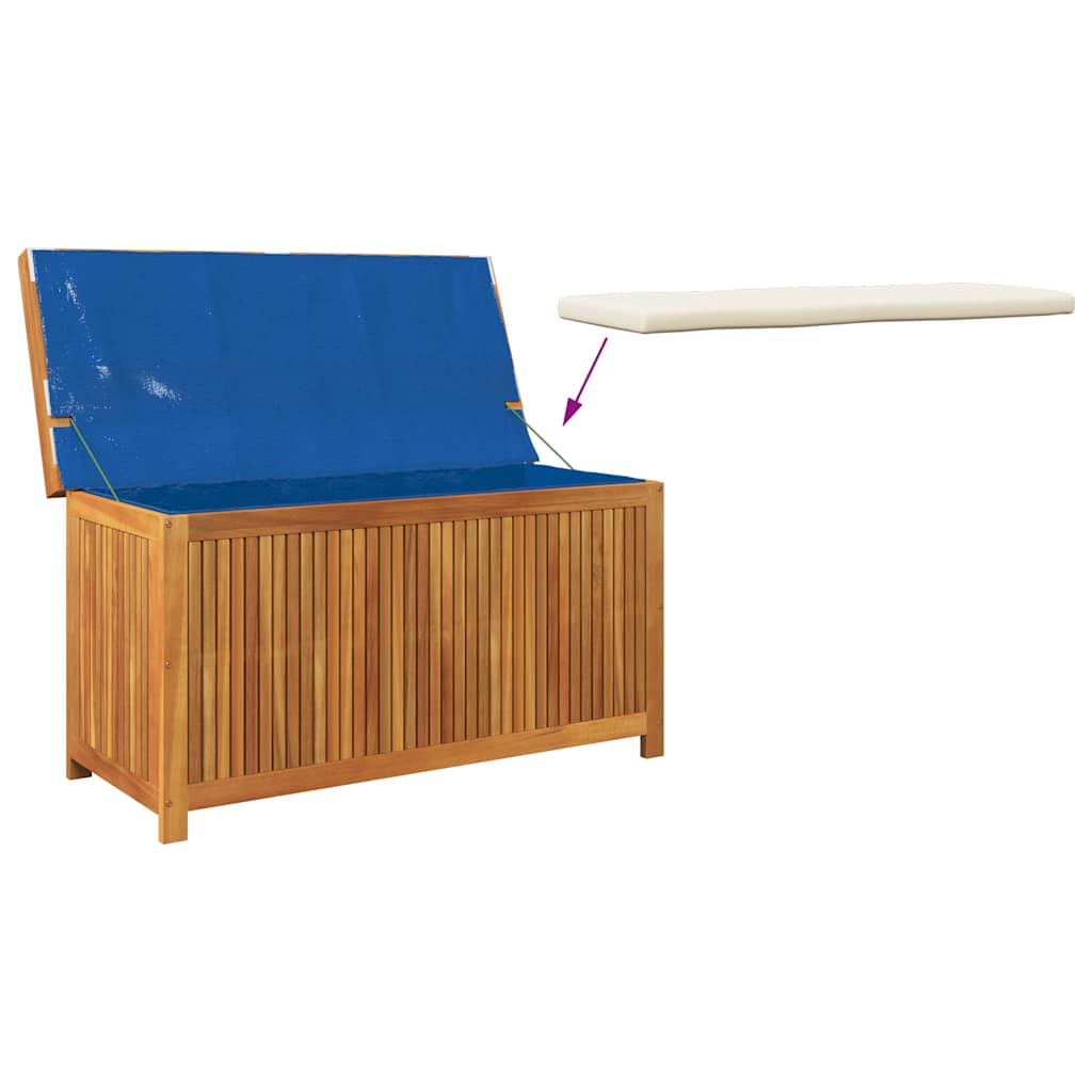 Opbergbox voor buiten 113x50x60,5 cm massief acaciahout - Afbeelding 8