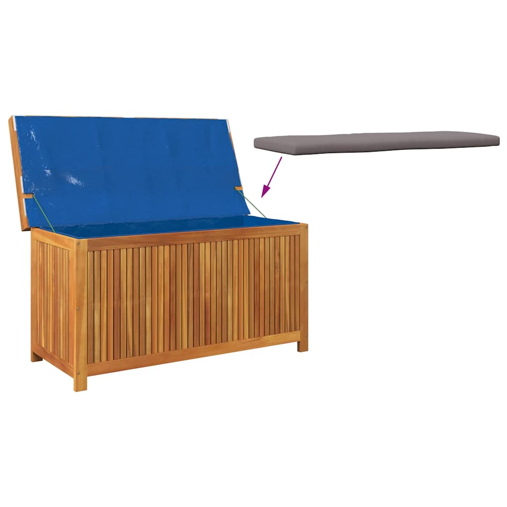 Opbergbox voor buiten 113x50x60,5 cm massief acaciahout - Afbeelding 8