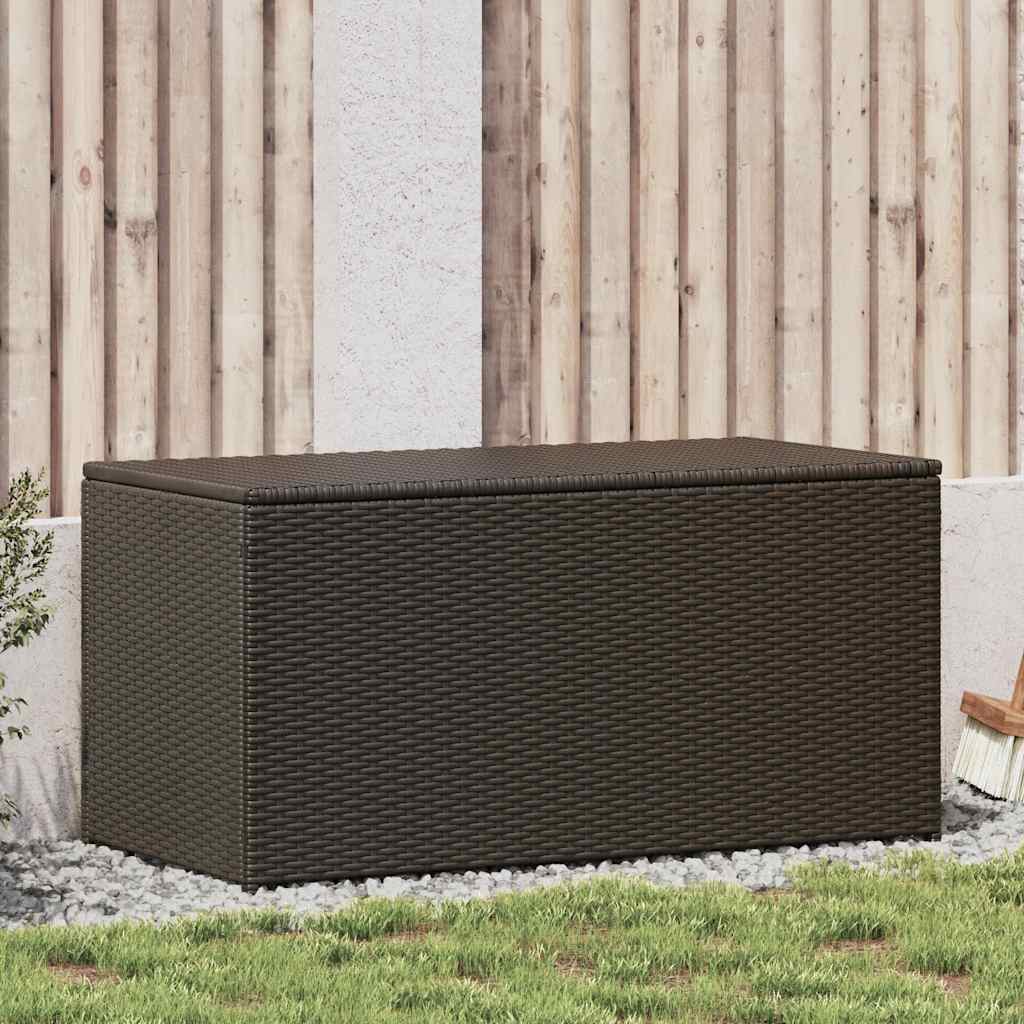 Tuinbox 100x50x50 cm poly rattan bruin