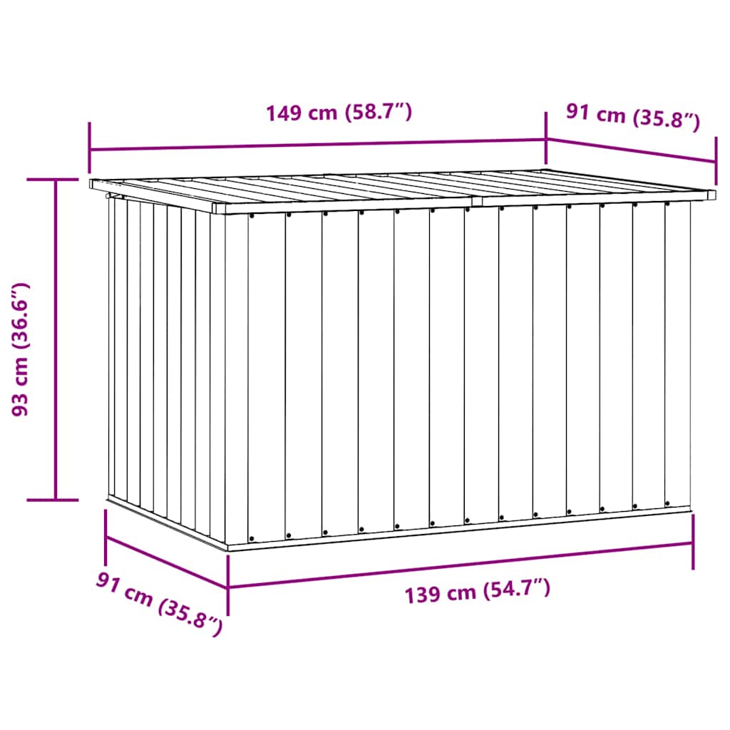 Tuinbox 149x99x93 cm bruin - Afbeelding 11